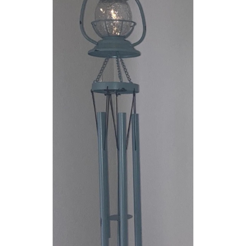 Wind Chime Lantern with Solar Powered Light - Large - NEW w/Tag